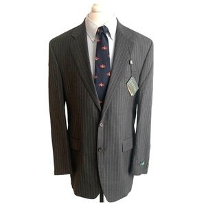 Ralph Lauren Surgeon Gray Stripe Men’s Blazer Sport Coat Size 46R